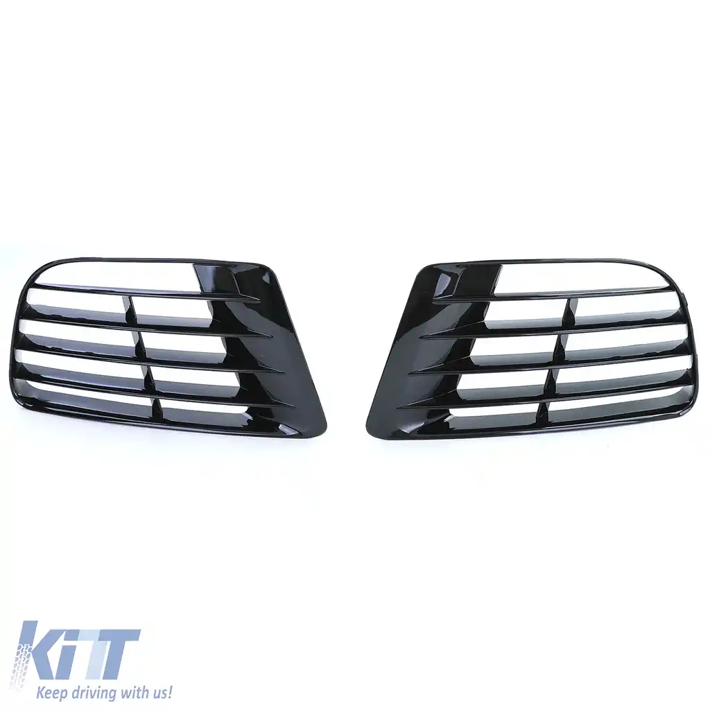 Capace de grilaj de ventilație negre pentru perechea de bara R20 pentru VW Golf 6 5K1 09-13-image-6195865