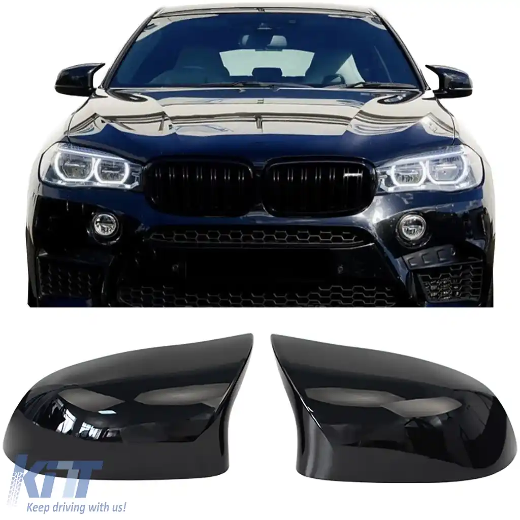 Capace de oglindă de înlocuire lucioase negre, potrivite pentru BMW X3 F25 X4 F26 X5 F15 X6 F16