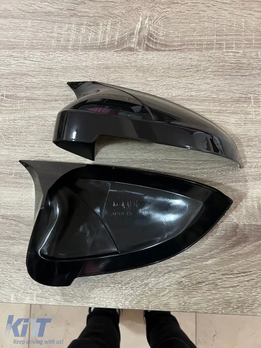 Capace de oglinzi design BATMAN potrivite pentru AUDI A5 B8 2008-2015 SPORTBACK - lac piano negru-image-6260537