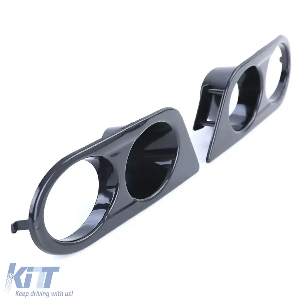 Capace de proiectoare de ceață pentru bara de protecție, negru lucios, potrivite pentru BMW Seria 3 E46-image-6194811
