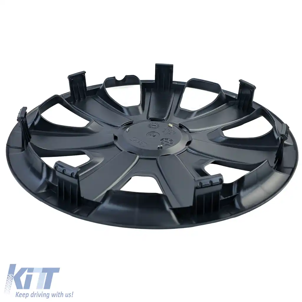 Capace de roți Tenzo-R IX de 15 inch, negre mate, set de 4 capace pentru jante de oțel-image-6207979