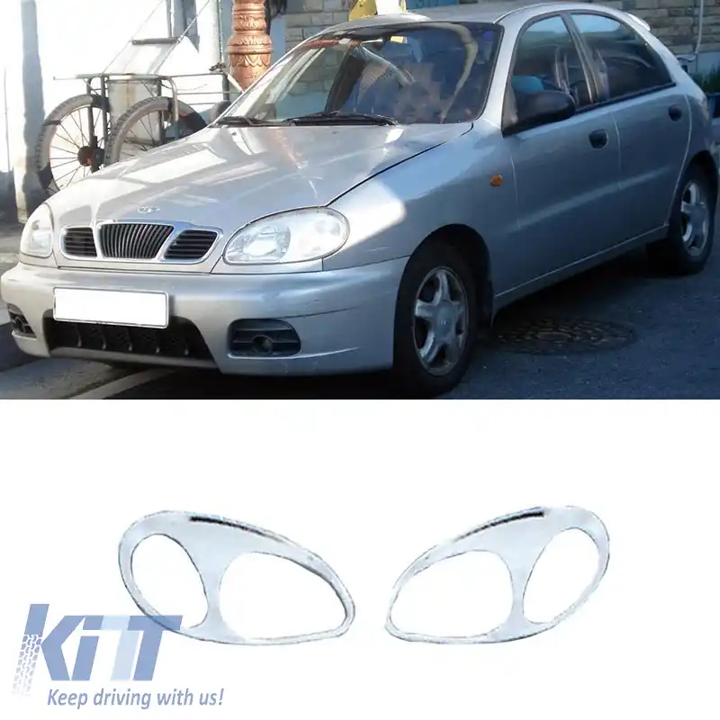 image-24-Capace faruri cromate potrivite pentru Daewoo Lanos 02-08 2 buc