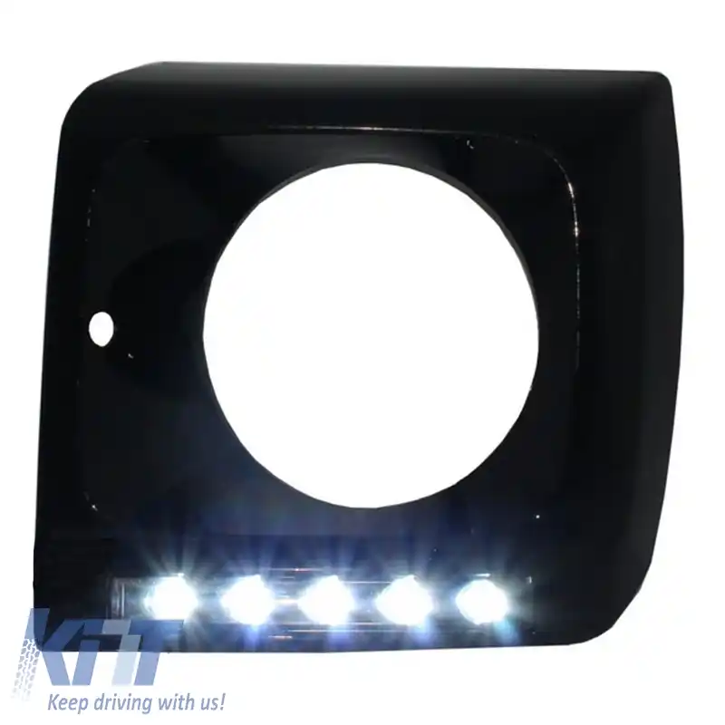Capace Faruri Cu DRL Potrivit pentru Mercedes-Benz G-Class W461/W463 90-15 G55/G65 A Design 4 pc-image-6294908