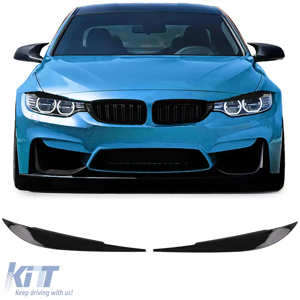 Capace faruri Evil Eye Negru Lucios potrivite pentru Seria 4 BMW F32 F33 F36