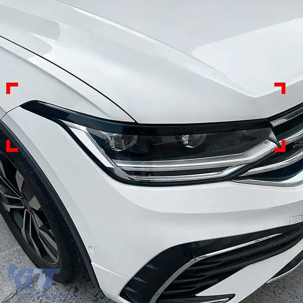 Capace Faruri Negru Lucios potrivit pentru VW Tiguan AD1 Facelift 2020-2024-image-6326880