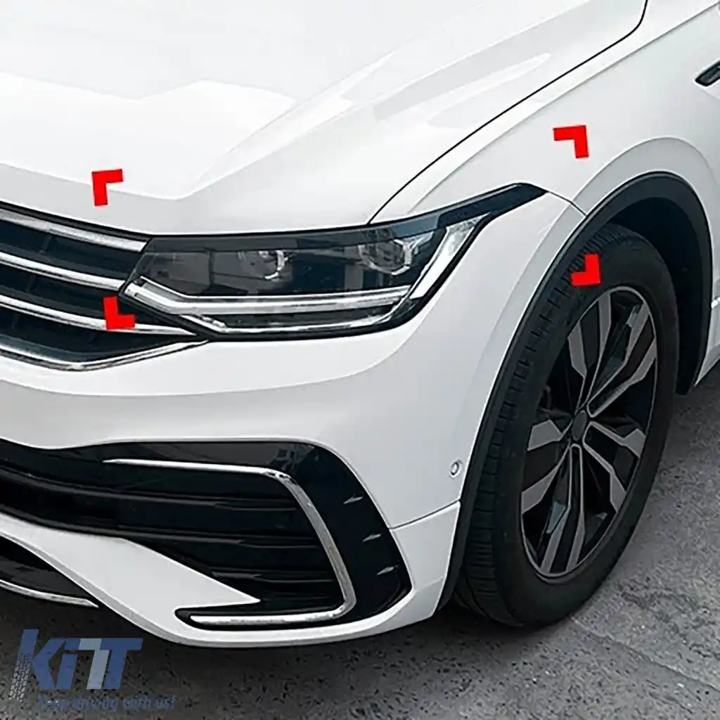 Capace Faruri Negru Lucios potrivit pentru VW Tiguan AD1 Facelift 2020-2024-image-6326881