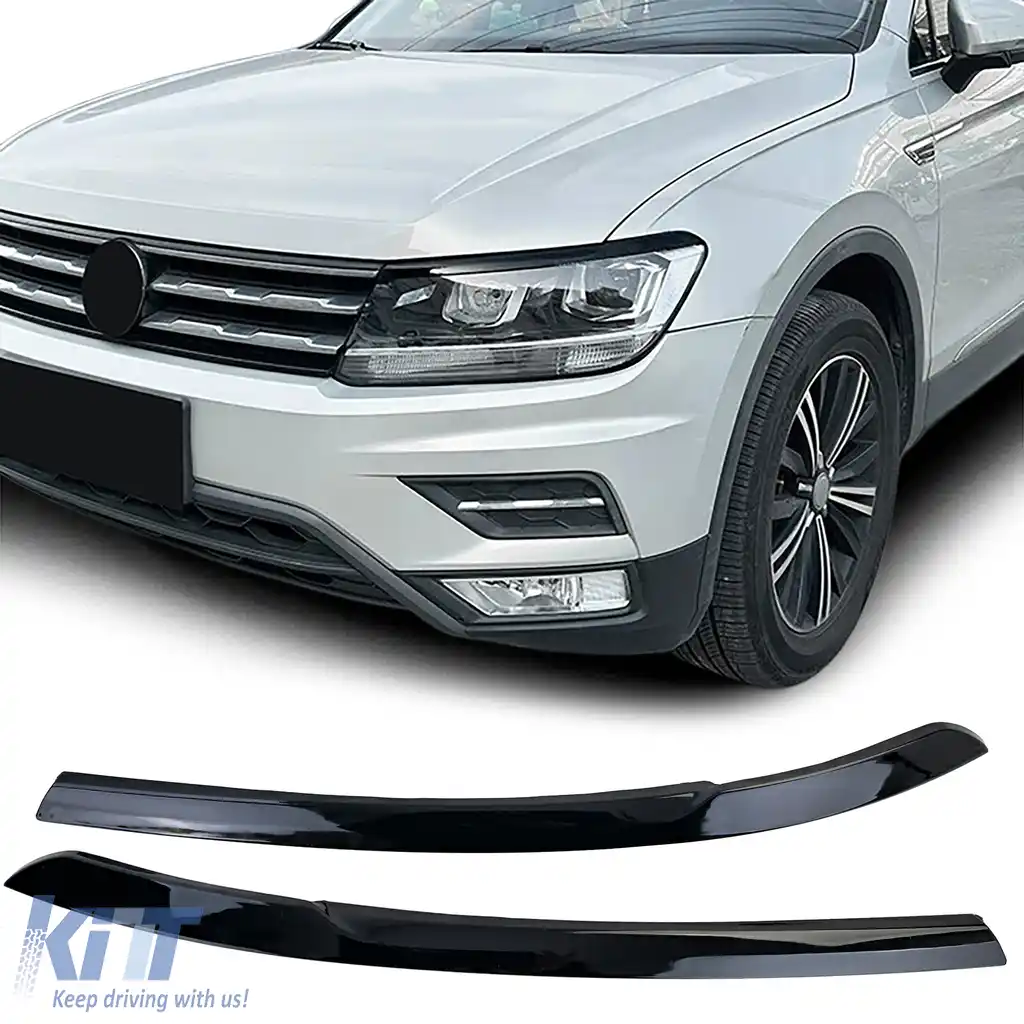 Capace faruri negru lucios potrivite pentru VW Tiguan AD1 Pre-Facelift 2016-2020