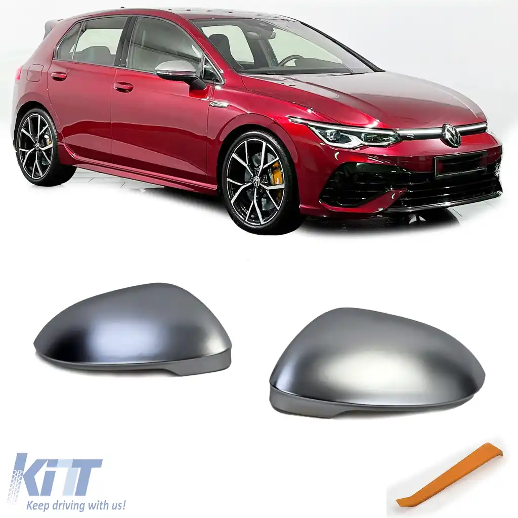 Capace oglinzi argintii mate pentru înlocuire, potrivite pentru VW Golf 8 + ID.3 cu asistență la menținerea benzii