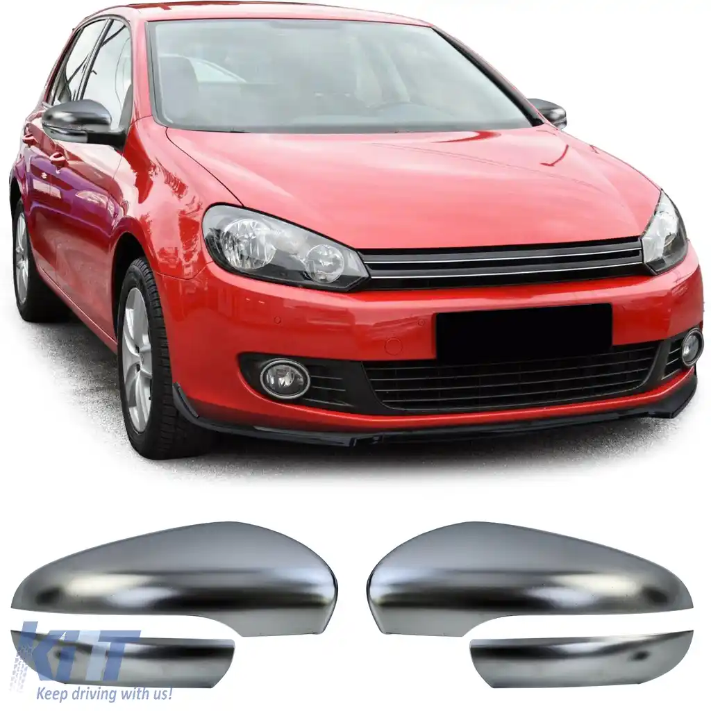 Capace Oglinzi Aspect Aluminiu Mat Capace Oglinzi 4-piese potrivite pentru VW Golf 6 2008-2012