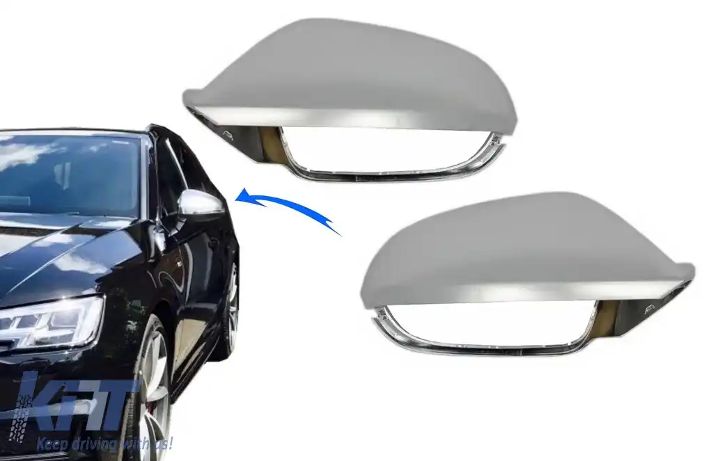 Capace oglinzi compatibil cu Audi A6 4G C7 (2011-2018) Limousine Avant Aluminiu Extinction RS6 Design cu Side Assist