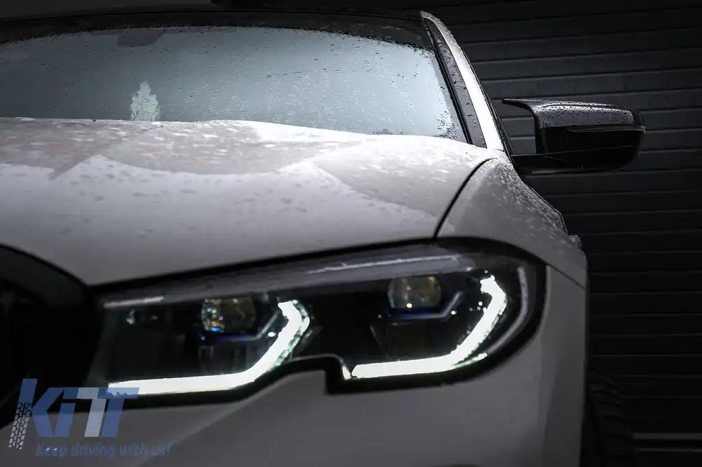 Capace oglinzi compatibil cu BMW 3 Series G20 G21 G28 (2017-up) M Sport Design Negru Lucios LHD-image-6092842