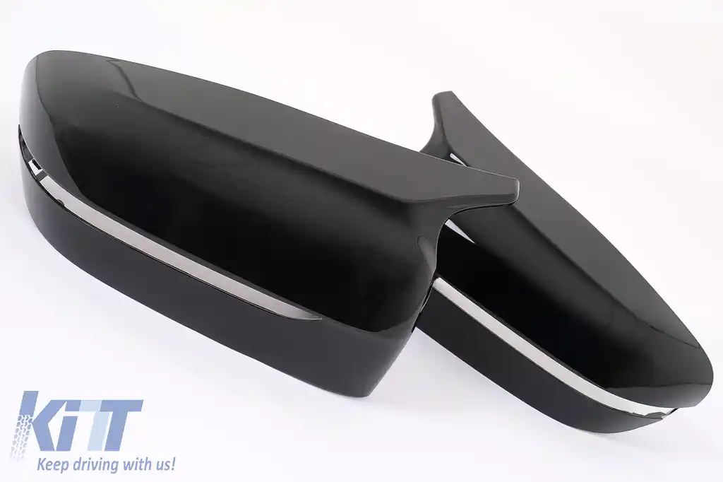 Capace oglinzi compatibil cu BMW 3 Series G20 G21 G28 (2017-up) M Sport Design Negru Lucios LHD-image-6113946