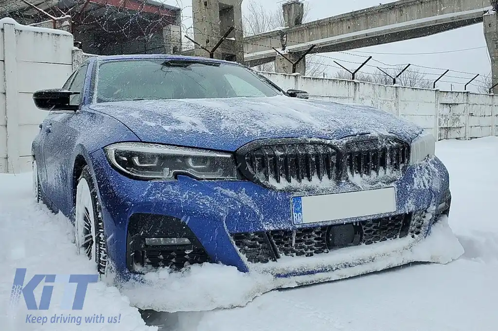Capace oglinzi compatibil cu BMW 3 Series G20 G21 G28 (2017-up) M Sport Design Negru Lucios LHD-image-6113971