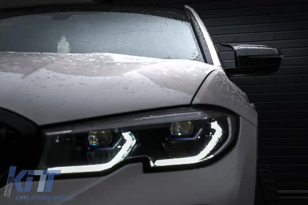 Capace oglinzi compatibil cu BMW 3 Series G20 G21 G28 (2017-up) M Sport Design Negru Lucios LHD-image-6113973