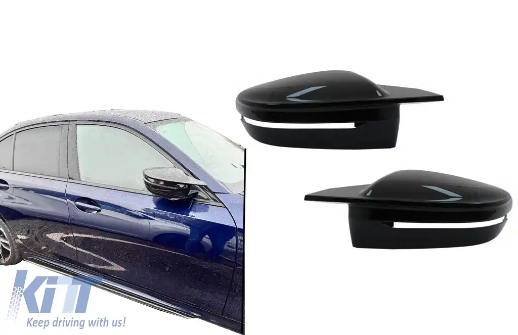 Capace oglinzi compatibil cu BMW Seria 5 G30 G31 Seria 6 G32 GT (2016-2019) Seria 7 G11 G12 (2014-2021) Seria 8 G14 G15 G16 (2016-2019) Negru lucios  M Sport Design-image-6127656