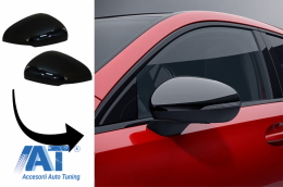 Capace Oglinzi compatibil cu Mercedes A-Class W177 (05.2018-up) V177 (09.2018-up) CLA C118 Coupe (05.2019-up) CLA X118 Shooting Brake (09.2019-up) Night Package Look-image-6062811
