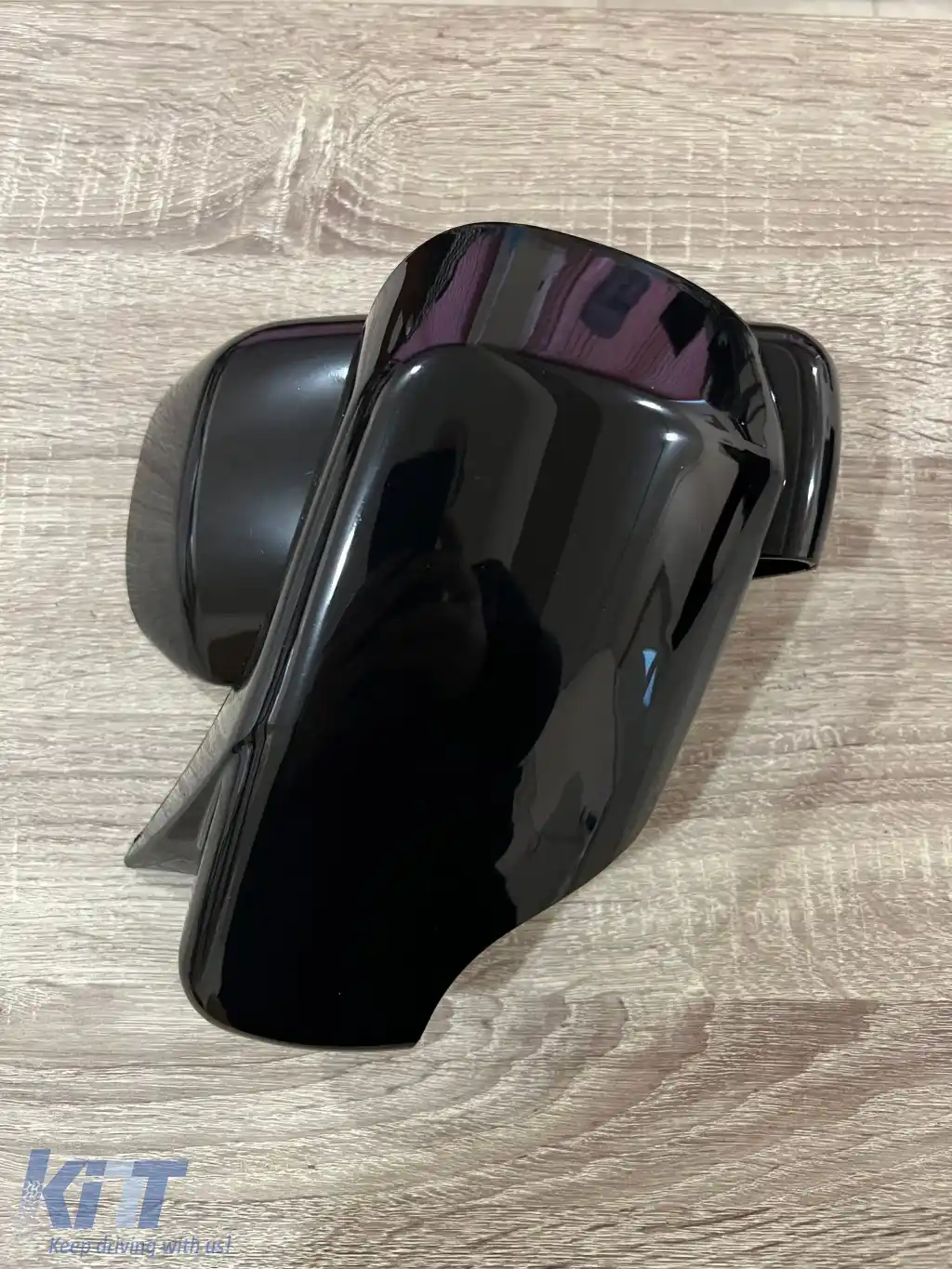 Capace oglinzi design Batman potrivite pentru BMW Seria 5 E39 1995-2003 - lac piano negru-image-6260567