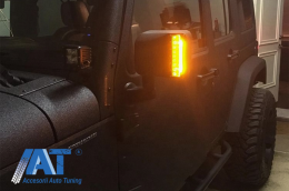 Capace Oglinzi LED cu Semnalizare compatibile cu Jeep Wrangler JK Rubicon (2007-2016)-image-6065611
