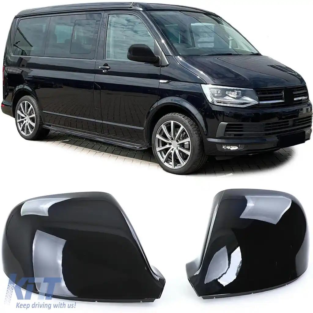 image-21-Capace oglinzi pentru înlocuire Gloss Black pentru VW Bus T5.2 T6 T6.1 Amarok