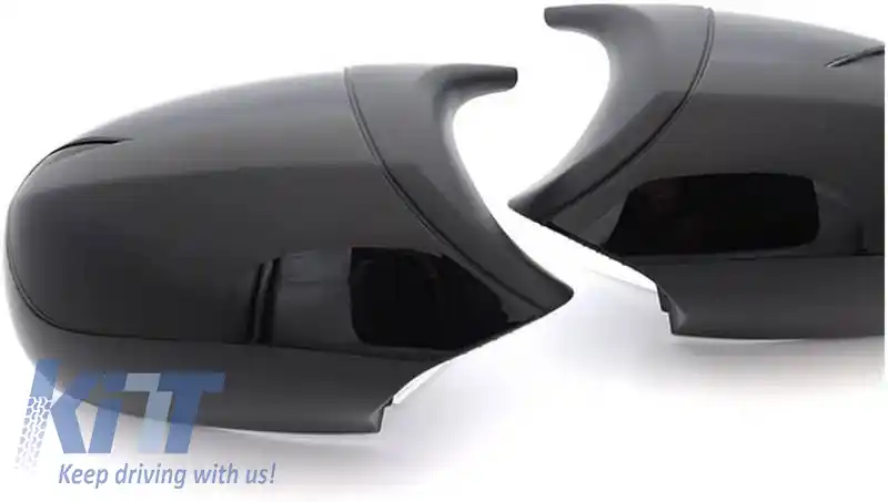 Capace oglinzi potrivite pentru BMW 1 E87/E81/E82/E88, 3 E90, E91/E92, E93 M3/M4 Look Facelift LCI Modele Negru Lucios & Mat 2 Piese-image-6324727