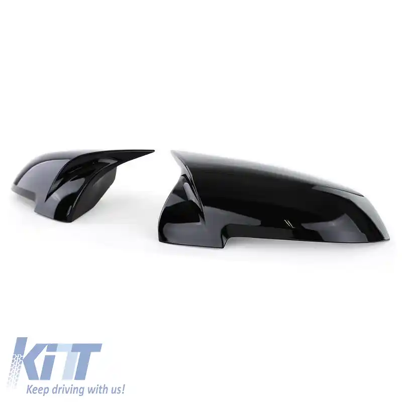 Capace oglinzi potrivite pentru BMW 5 F10 / F11 LCI (Facelift), 6 F06, F12, F13, 7 F02, F03, F04, 14-18 M4 Look Negru Lucios 2 Piese-image-6312473