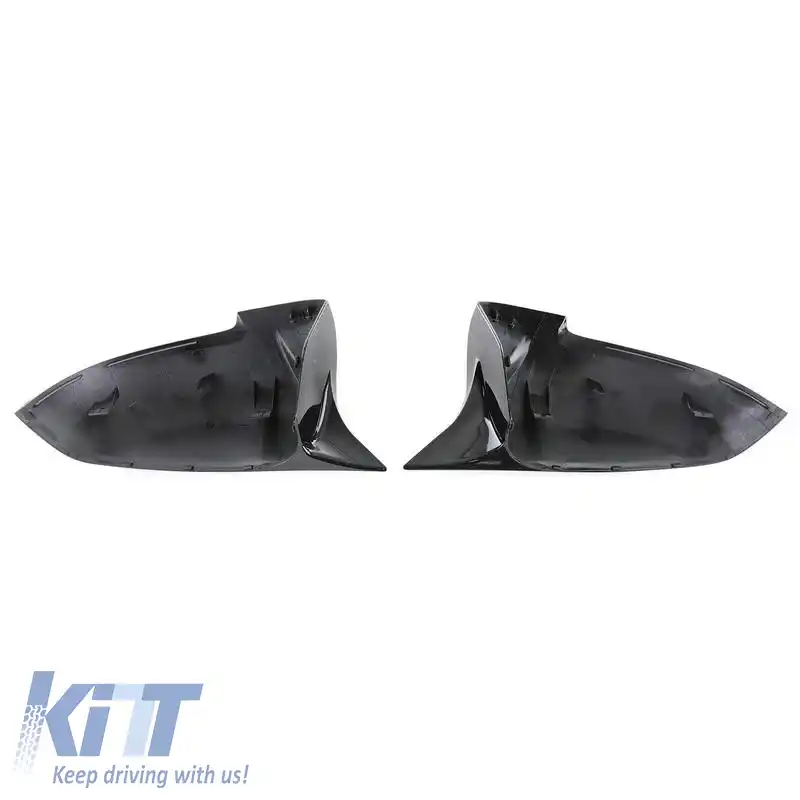 Capace oglinzi potrivite pentru BMW 5 F10 / F11 LCI (Facelift), 6 F06, F12, F13, 7 F02, F03, F04, 14-18 M4 Look Negru Lucios 2 Piese-image-6312476