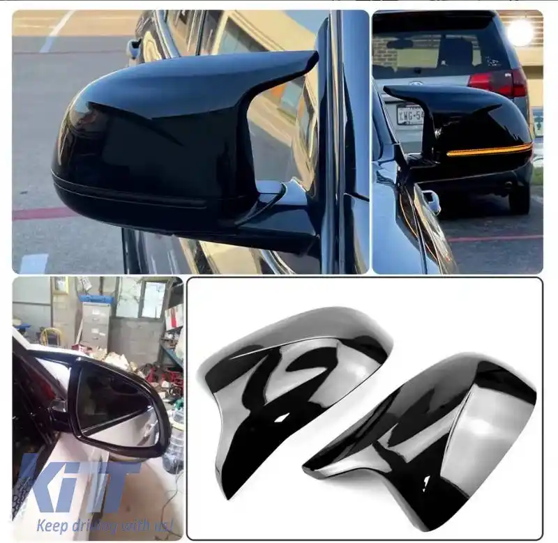 Capace oglinzi potrivite pentru BMW X3 F25, X4 F26, X5 F15, X6 F16 XM Look Negru Lucios 2 Piese-image-6324717