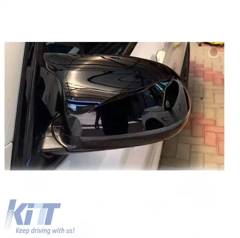 Capace oglinzi potrivite pentru BMW X3 F25, X4 F26, X5 F15, X6 F16 XM Look Negru Lucios 2 Piese-image-6324718