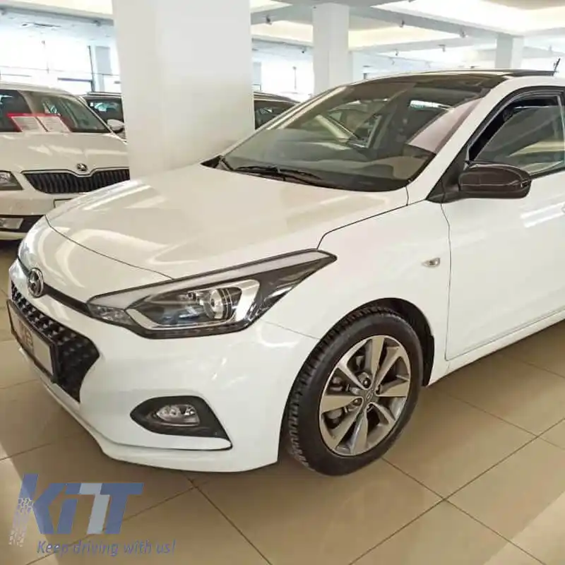 Capace oglinzi potrivite pentru Hyundai I20 2014-2020 Fără Indicatoare Negru Lucios 2 Piese-image-6315377