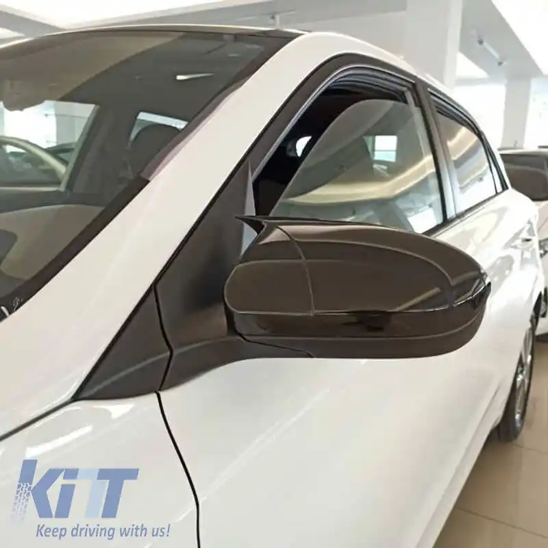 Capace oglinzi potrivite pentru Hyundai I20 2014-2020 Fără Indicatoare Negru Lucios 2 Piese-image-6315379