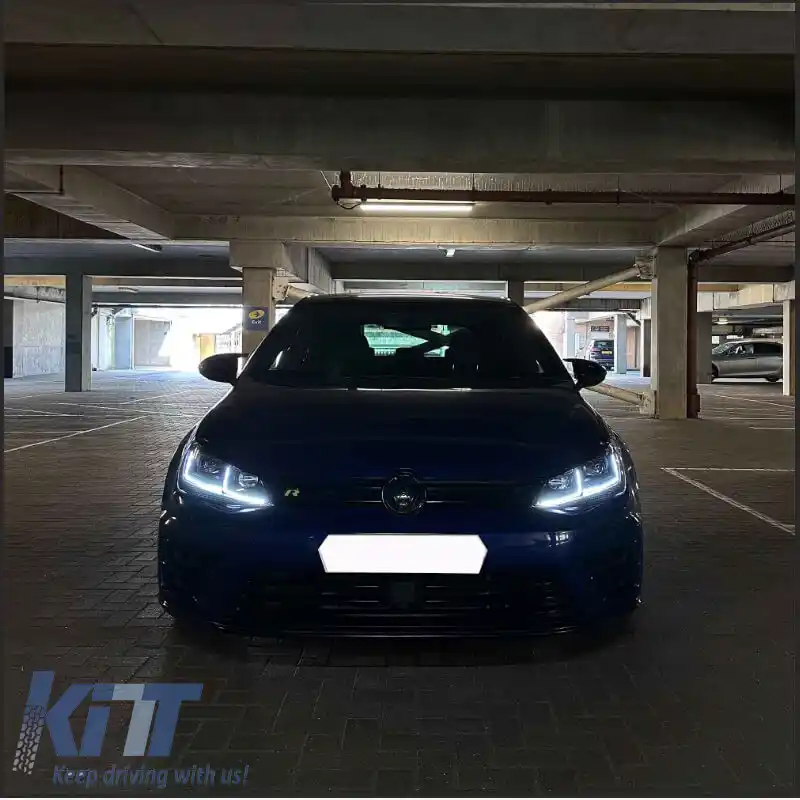 Capace oglinzi potrivite pentru VW Golf VII (7) 12-20, Touran 15+ R Look Clip On Negru Lucios 2 Piese-image-6324171