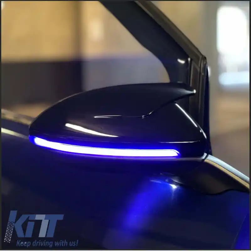 Capace oglinzi potrivite pentru VW Golf VII (7) 12-20, Touran 15+ R Look Clip On Negru Lucios 2 Piese-image-6324741