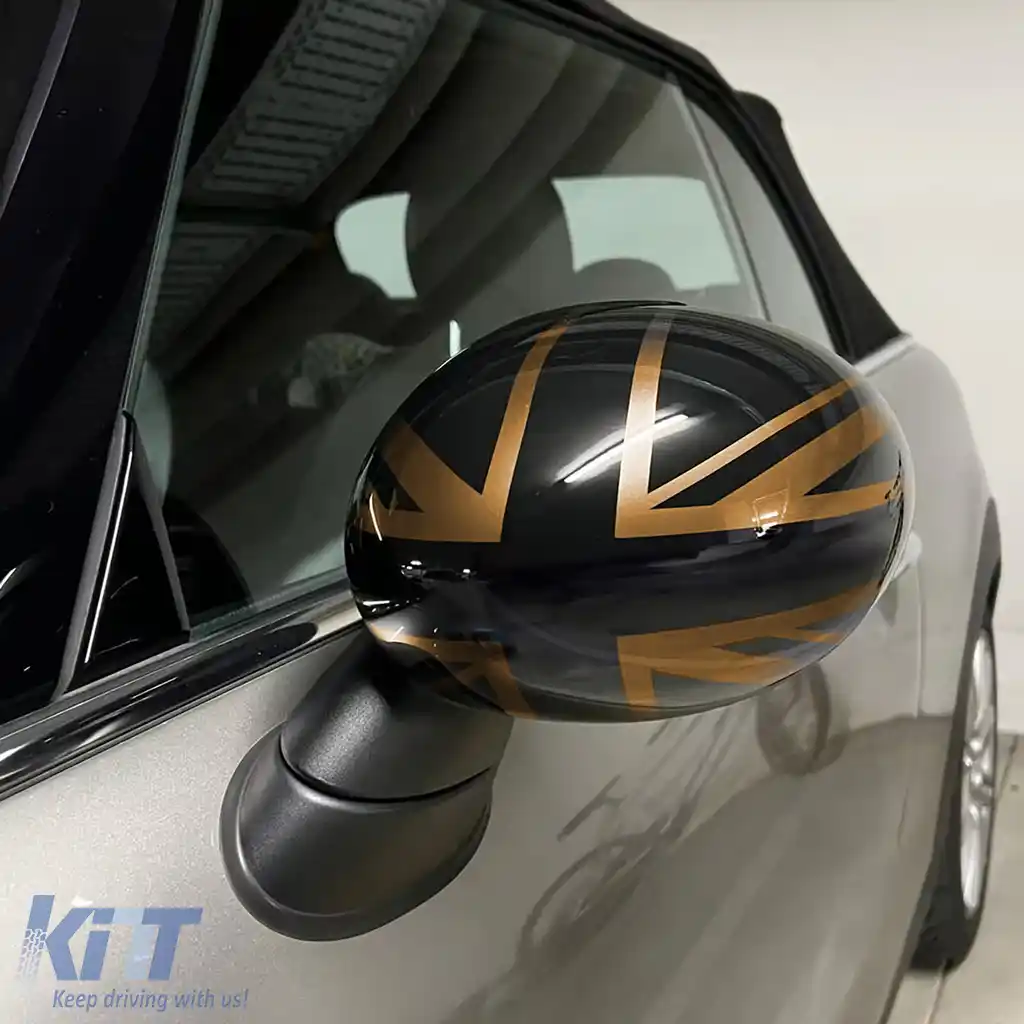 Capace oglinzi Union Jack negru auriu potrivite pentru Mini F54 F55 F56 F57 13-18-image-6206869