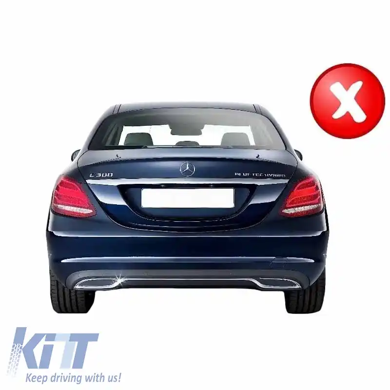 Capace pentru țevi de eșapament negre, potrivite pentru Mercedes-Benz C-Class W205 S65 E65 GLE W166 X166 GLC W253 Sport Design-image-6295663