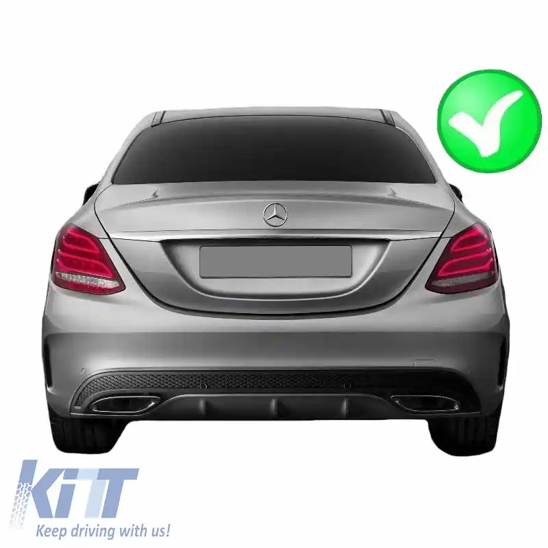 Capace pentru țevi de eșapament negre, potrivite pentru Mercedes-Benz C-Class W205 S65 E65 GLE W166 X166 GLC W253 Sport Design-image-6295664