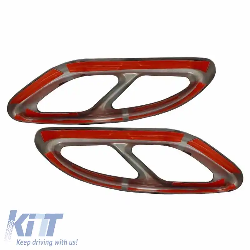 Capace pentru țevi de eșapament negre, potrivite pentru Mercedes-Benz C-Class W205 S65 E65 GLE W166 X166 GLC W253 Sport Design-image-6295665