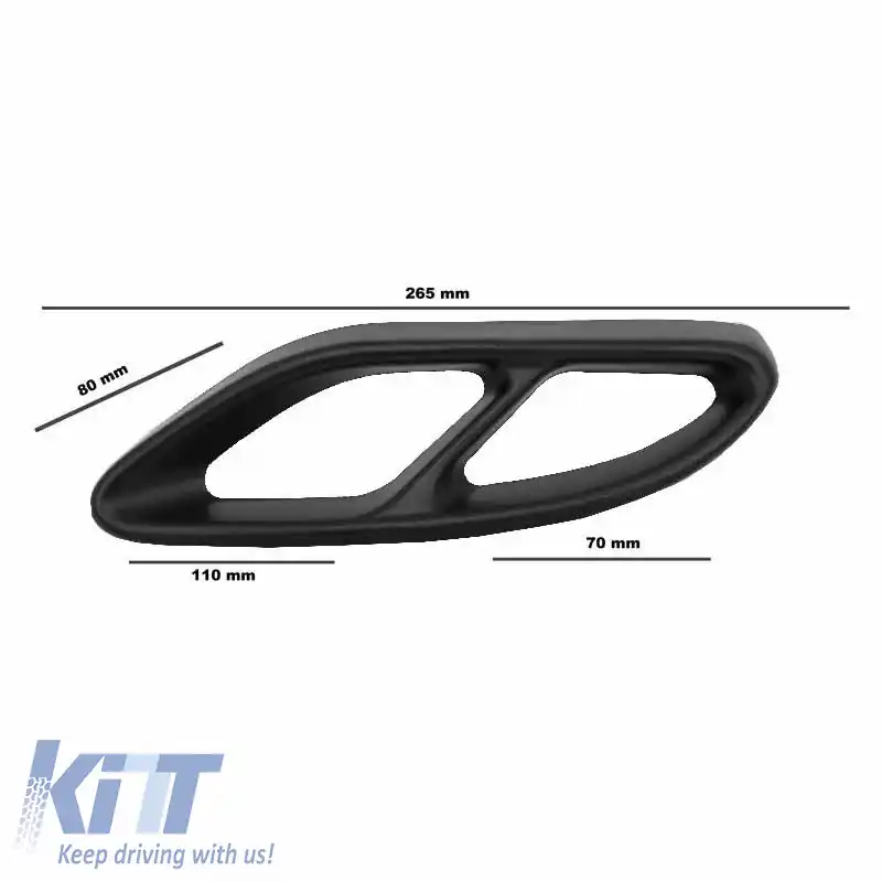Capace pentru țevi de eșapament negre, potrivite pentru Mercedes-Benz C-Class W205 S65 E65 GLE W166 X166 GLC W253 Sport Design-image-6295666