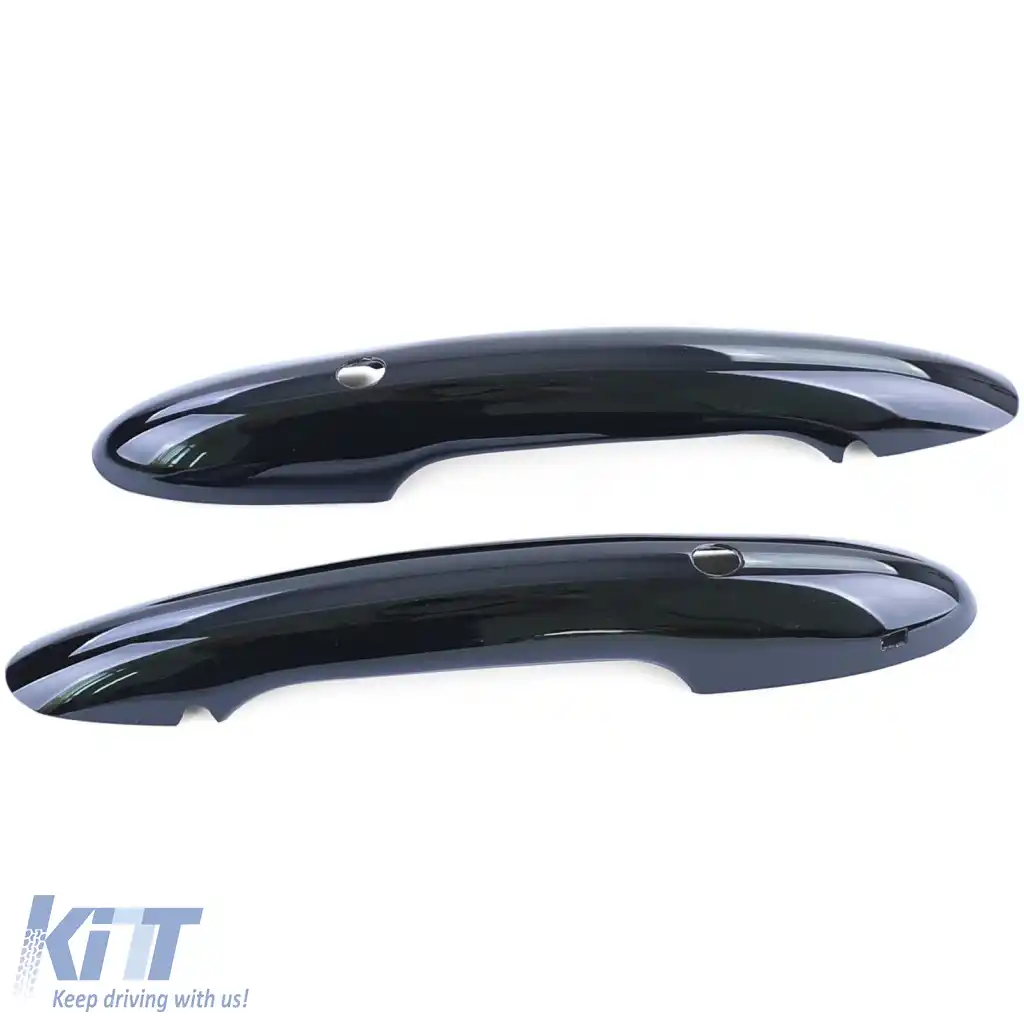 Capace pentru mânerele ușilor de culoare neagră lucioasă, potrivite pentru Mini F55 F56 F57 cu acces confortabil-image-6278577