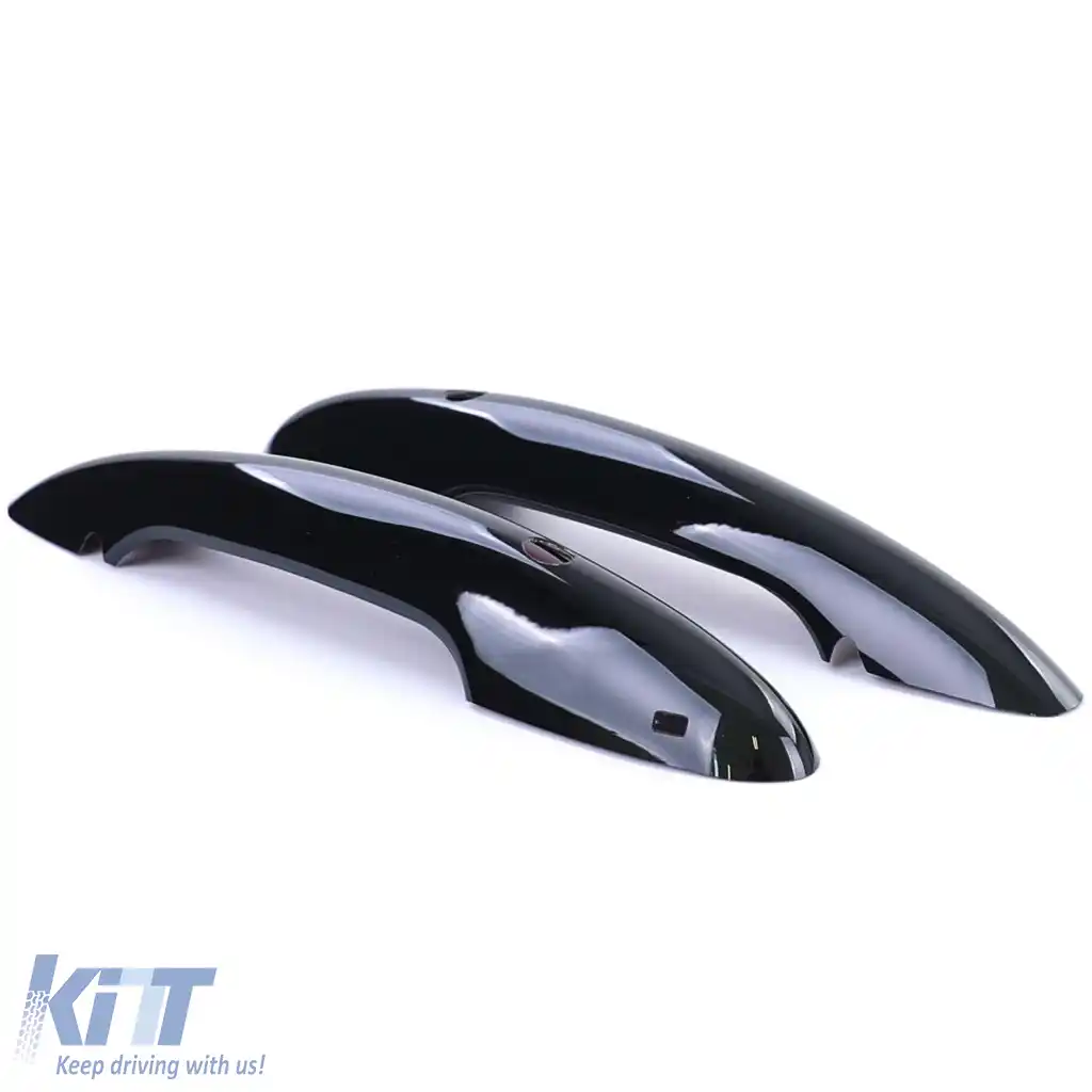Capace pentru mânerele ușilor de culoare neagră lucioasă, potrivite pentru Mini F55 F56 F57 cu acces confortabil-image-6278579