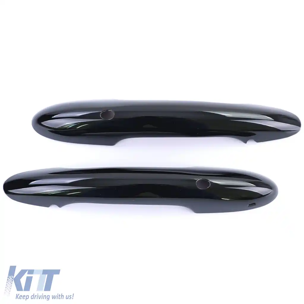 Capace pentru mânerele ușilor de culoare neagră lucioasă, potrivite pentru Mini F55 F56 F57 cu acces confortabil-image-6278580