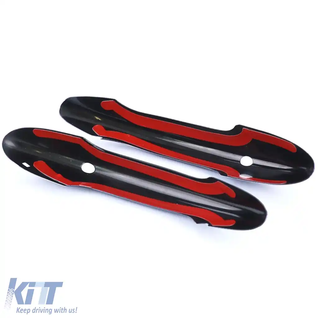 Capace pentru mânerele ușilor de culoare neagră lucioasă, potrivite pentru Mini F55 F56 F57 cu acces confortabil-image-6278583