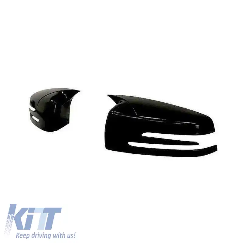 Capace pentru oglinzi design BATE MAN potrivite pentru Mercedes E class W212 2009-2016 - lac piano negru-image-6260586