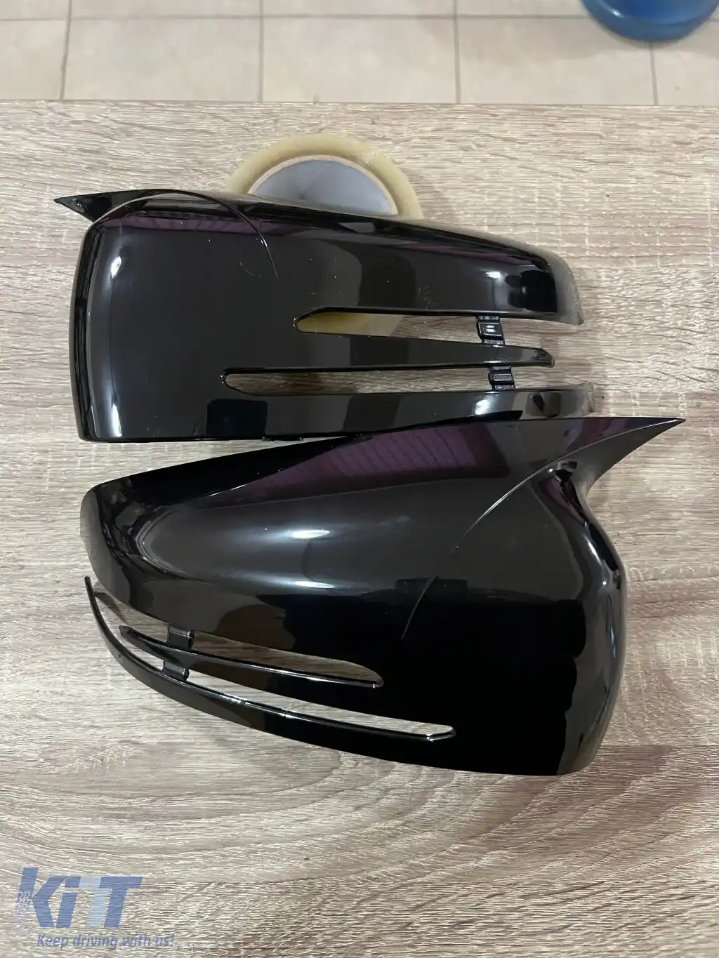 Capace pentru oglinzi design BATE MAN potrivite pentru Mercedes E class W212 2009-2016 - lac piano negru-image-6260587