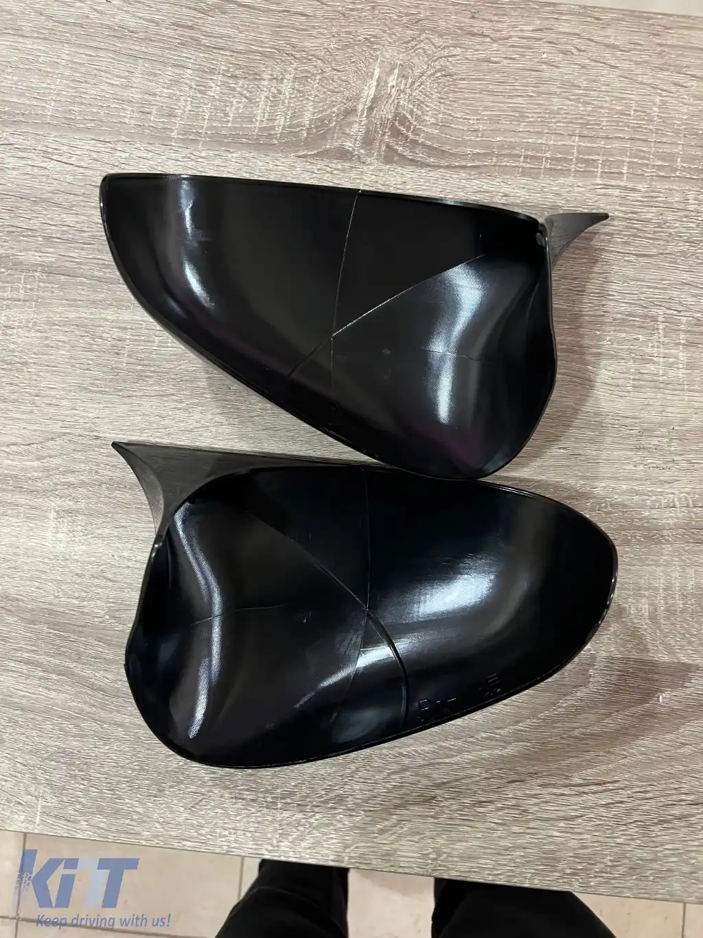 Capace pentru oglinzi design BATE MAN potrivite pentru SEAT LEON 2005-2008 - lac negru piano-image-6260595