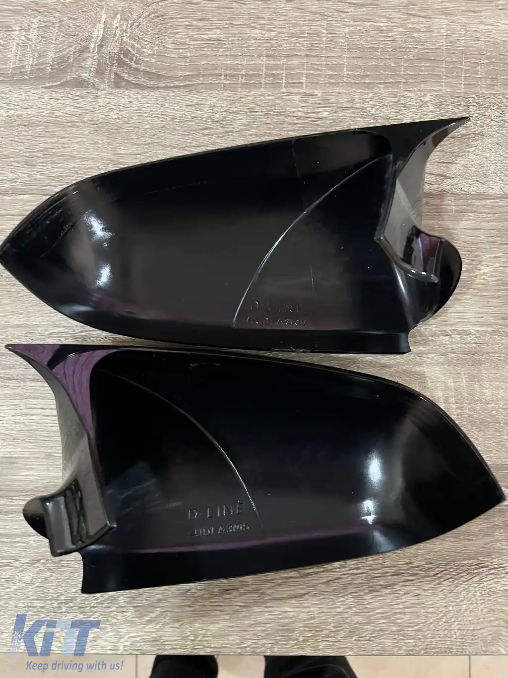 Capace pentru oglinzi design BATMAN pentru AUDI A6 C6 2004-2011 - lac piano negru-image-6260543