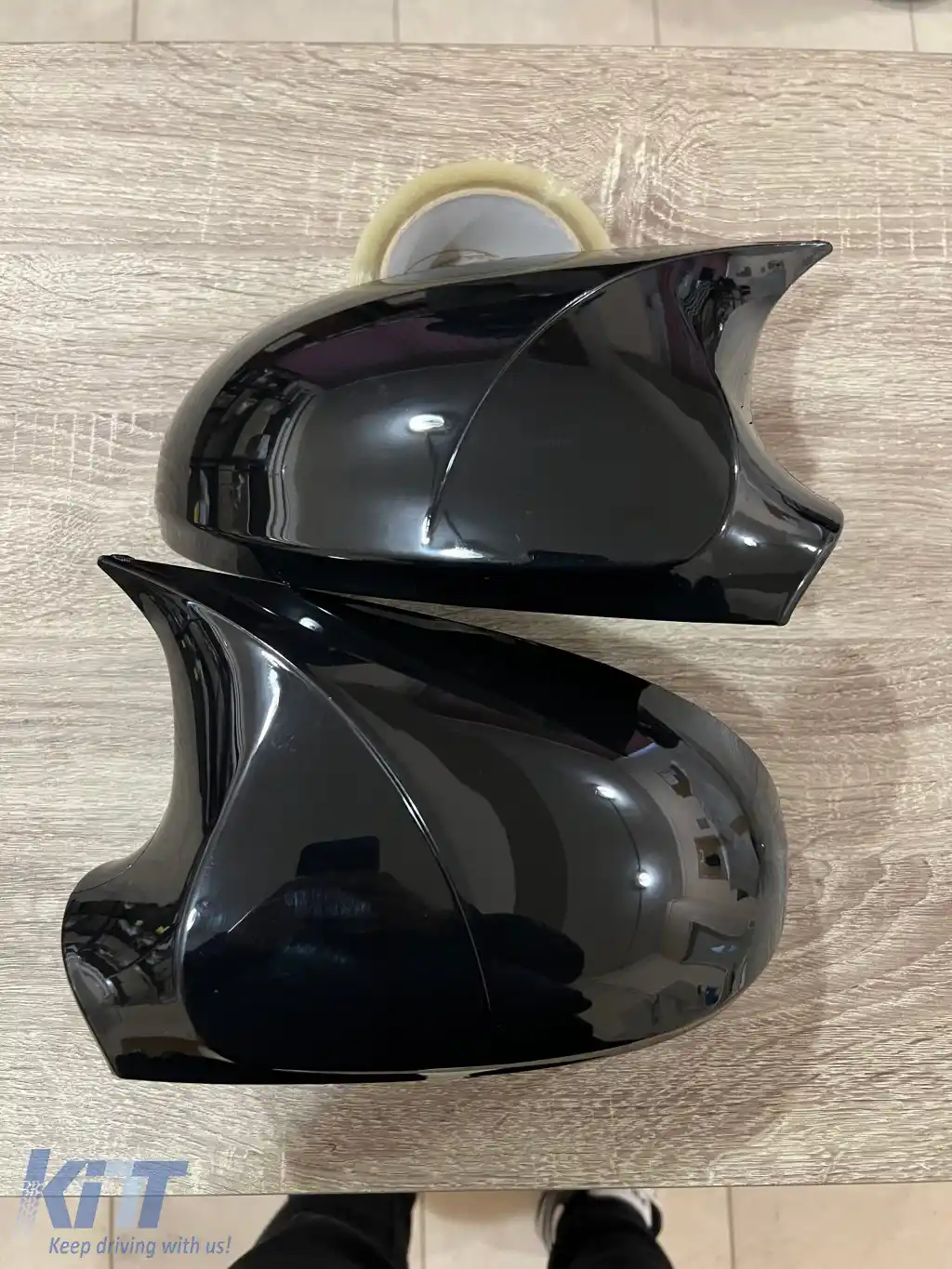 Capace pentru oglinzi design BATMAN pentru VW PASSAT B6 - lac piano negru-image-6260621