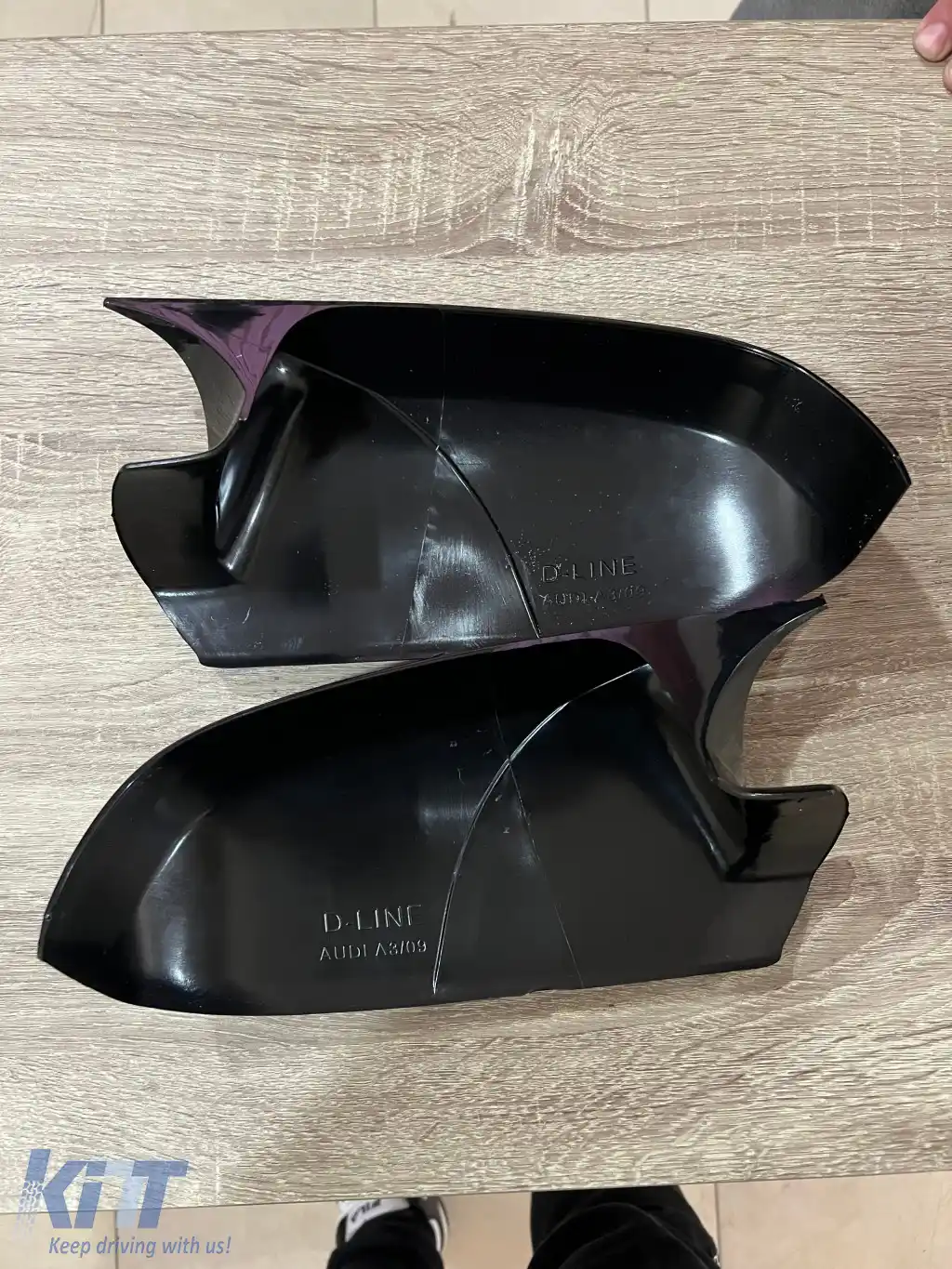 Capace pentru oglinzi design BATMAN potrivite pentru AUDI A3 8P - 3 uși 2004-2007 - lac piano negru-image-6260528