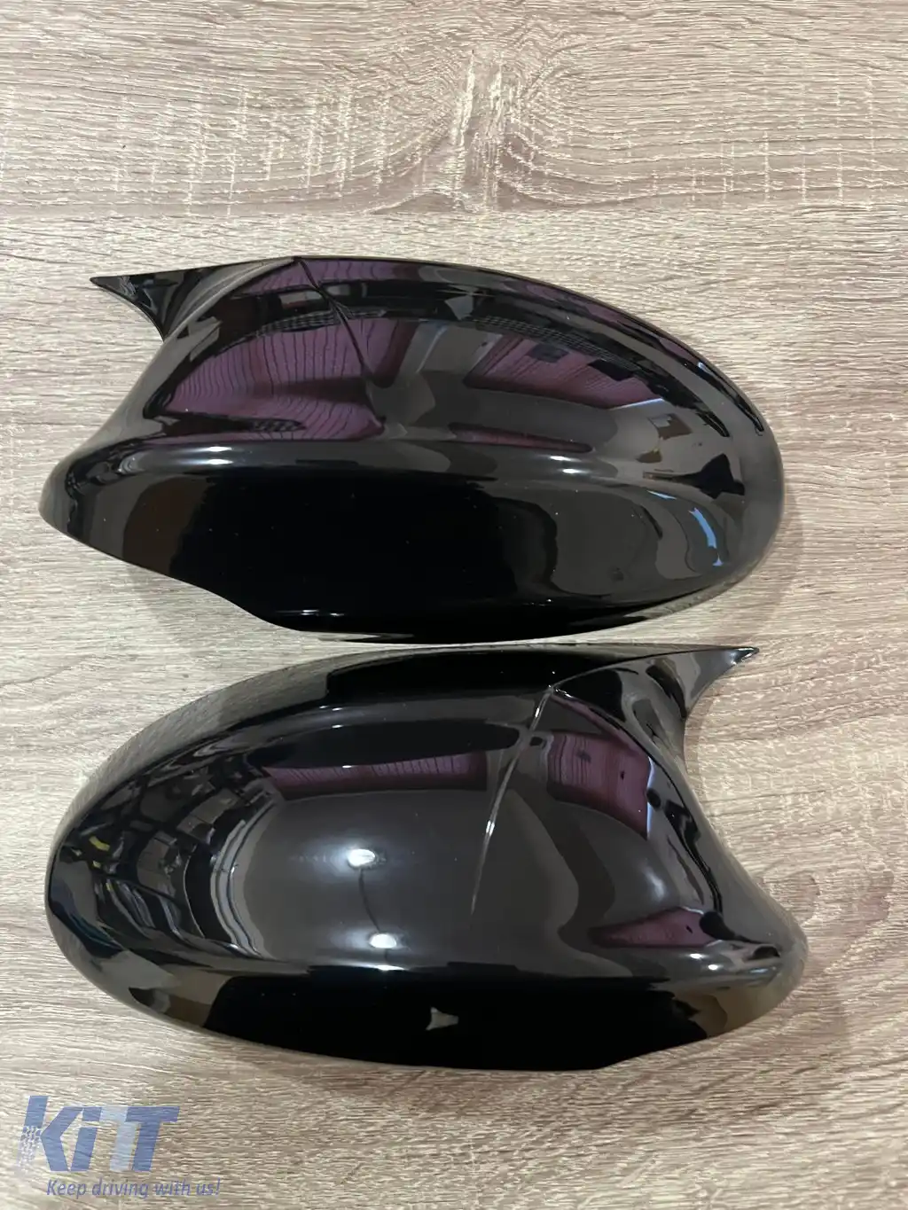 Capace pentru oglinzi design BATMAN potrivite pentru BMW Seria 3 E90 2004-2008 - lac piano negru-image-6260555