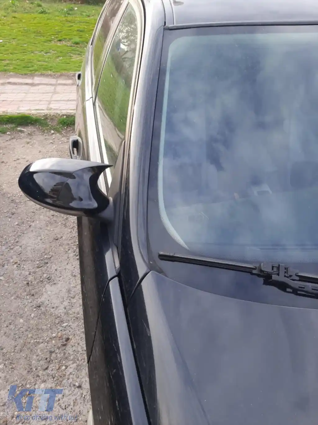 Capace pentru oglinzi design BATMAN potrivite pentru BMW Seria 3 E90 2004-2008 - lac piano negru-image-6260560