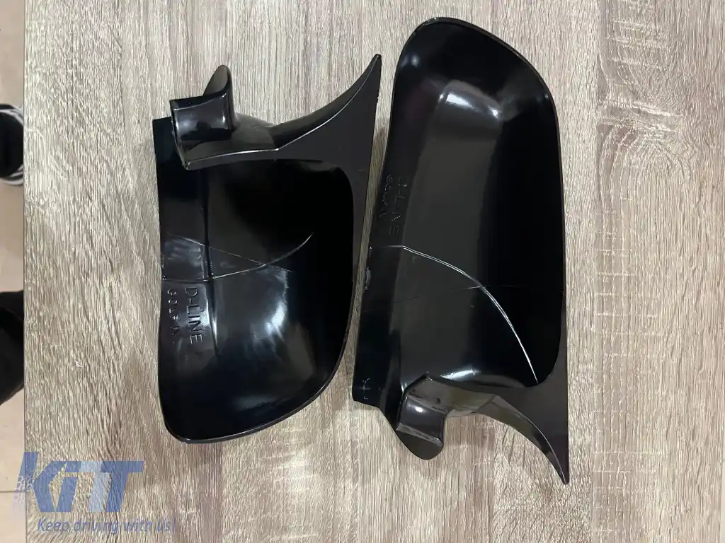 Capace pentru oglinzi design BATMAN potrivite pentru VW GOLF 4 / VW BORA / AUDI A3 8L 1996-2003 - lac piano negru-image-6260602